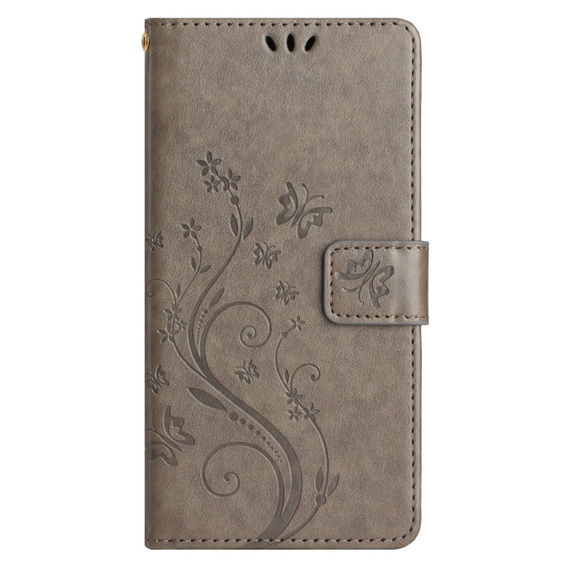 Pattintható tok a Samsung Galaxy A14 4G/5G, Mandala Flower, szürke