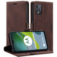 Telefontok a Motorola Moto E13 4G, ERBORD Vintage, pénztárca patenttal, kávé