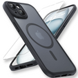 Tok iPhone 15-hoz, MagSafe, ERBORD Matt Case, fekete + képernyőüveg