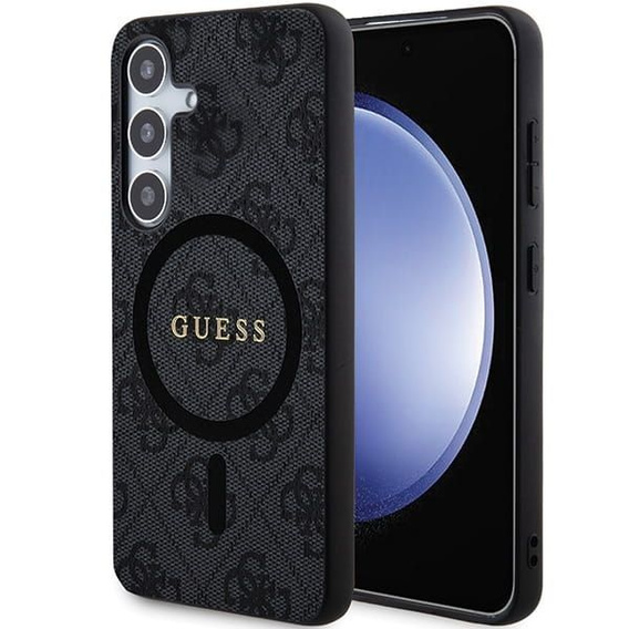 Guess 4G Ring Classic Logo tok Samsung Galaxy S24-hez, fekete