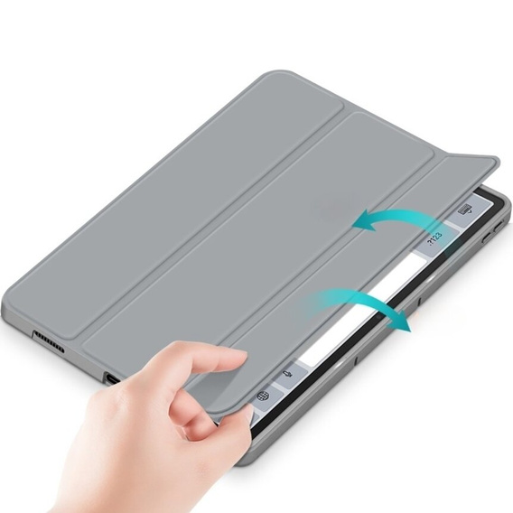 Tok Lenovo Tab P12, Smartcase tolltartóval, szürke