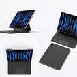 Tok + billentyűzet iPad Pro 12.9" 2022/2021/2020 (6/5/4 gen.), Dux Ducis Keyboard TouchPad, fekete