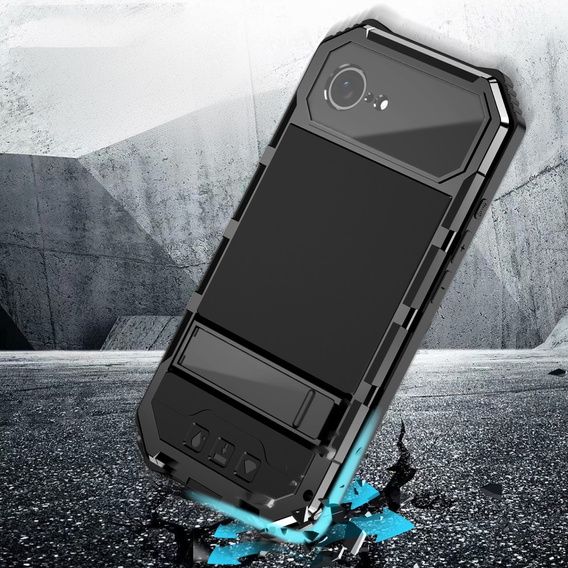 Páncélozott tok a iPhone 16E, R-JUST, fekete