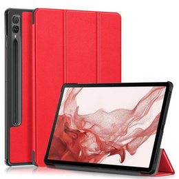 Tok Samsung Galaxy Tab S9 Plus, Smartcase tolltartóval, piros