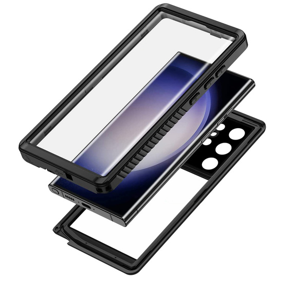 IP68 vízálló tok a Samsung Galaxy S23 Ultra, fekete