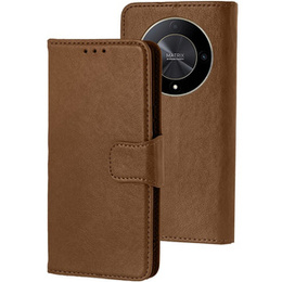 Pattintható tok Honor Magic 6 Lite 5G, Split Leather, barna