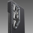BENKS Kevlar tok Samsung Galaxy S25, MagSafe, Carbon Fiber, fekete