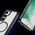 Tok kerettel Samsung Galaxy S23 FE készülékhez, MagSafe-hoz, átlátszó / fekete