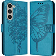 Pattintható tok a Samsung Galaxy Z Fold6 5G, Butterfly, kék