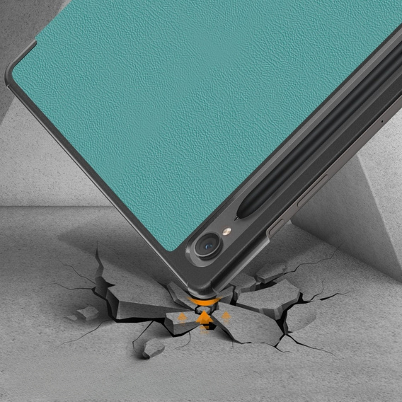 Tok Samsung Galaxy Tab S9, Smartcase tolltartóval, zöld