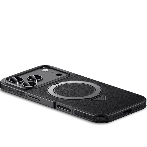 Bőr tok MagSafe állvánnyal iPhone 17 Pro Max készülékhez