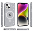 Tok iPhone 14 Plus, Glittery, MagSafe-hoz, fekete