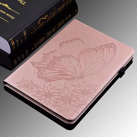 Telefontok a Lenovo Tab M9, Wallet Pen Slot, butterflies, barna