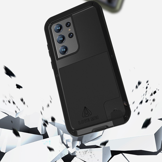 Love Mei Telefontok a Samsung Galaxy S23 Ultra, armored without glass, fekete