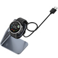 Alumínium USB dokkolóállomás a Garmin Fenix 7/7S/7X/6/6X/6S/6S készülékhez, szürke