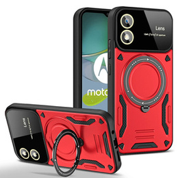 Páncélozott tok a Motorola Moto G24 / G24 Power / G04 készülékhez, Magnetic Ring, piros
