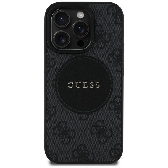 Guess 4G Circle klasszikus logóval, MagSafe-kompatibilis, iPhone 16 Pro-hoz