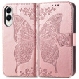 Pattintható tok a Samsung Galaxy S25 Edge, Butterfly, rózsaszín rose gold
