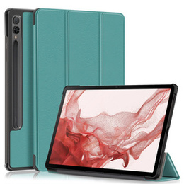 Tok Samsung Galaxy Tab S9 Plus, Smartcase tolltartóval, zöld