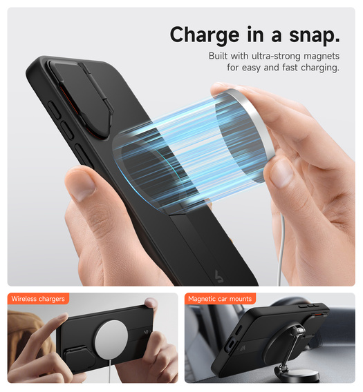 Suritch ütésálló tok állvánnyal és MagSafe-vel Samsung Galaxy S25 FE készülékhez