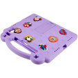 Gyermek tok Apple iPad Air 11" 6 gen. 2024, Cute Patterns, állvánnyal, lila