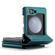 CASEME flip tok Samsung Galaxy Z Flip5 5G, Litchi Wallet, zöld