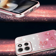 Tok Motorola Moto G56 5G, Glitter Flower, rózsaszín rose gold