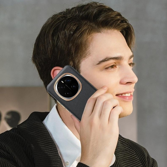 Bőr tok Honor Magic 7 Pro 5G, leather hybrid, fekete