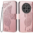 Pattintható tok a Xiaomi Redmi 14C / Xiaomi Poco C75, Butterfly, rózsaszín rose gold