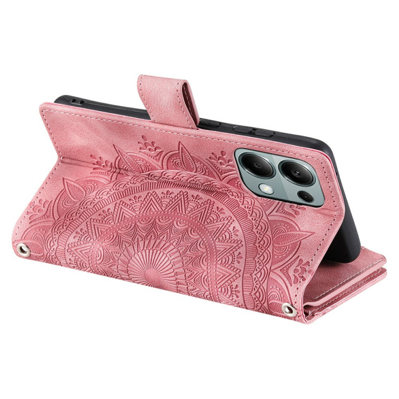 Pattintható tok a Xiaomi Redmi Note 13 Pro 4G / Xiaomi Redmi Note 14S / Xiaomi Poco M6 Pro 4G, Mandala, rózsaszín rose gold