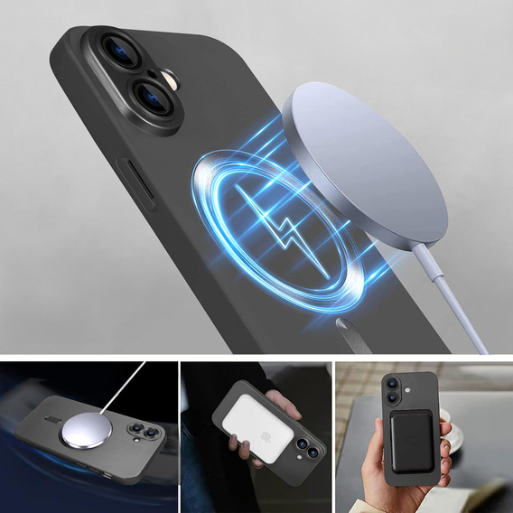 Tok iPhone 16-hoz, ColorMag, MagSafe-hoz, szürke
