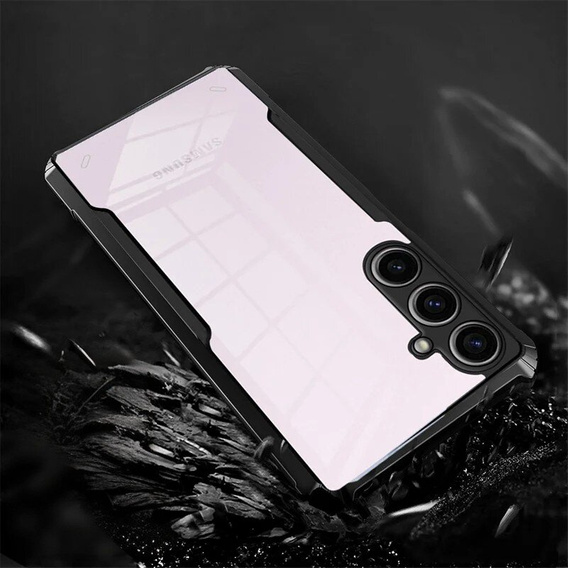 Tok Samsung Galaxy A56, AntiDrop Hybrid, fekete + 9H edzett üveg