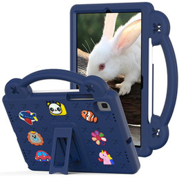 Gyermek tok Samsung Galaxy Tab S6 Lite 10.4 2020/2022 / Tab A7 2020 T500 / T505 / Tab S6 T860/T865, Cute Patterns, állvánnyal, sötétkék