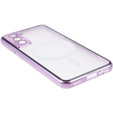 Magnetic Dual Glass MagSafe tok Samsung Galaxy S22, lila