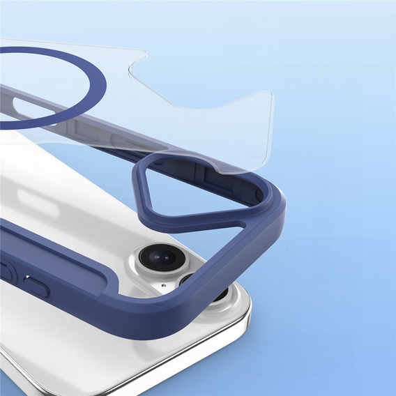 Dux Ducis tok iPhone 17-hez, Skin X Pro, pánttal, MagSafe-hoz, tengerészkék