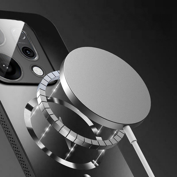 Tok Oppo Reno 14, MagSafe tok, kameravédelemmel, fekete