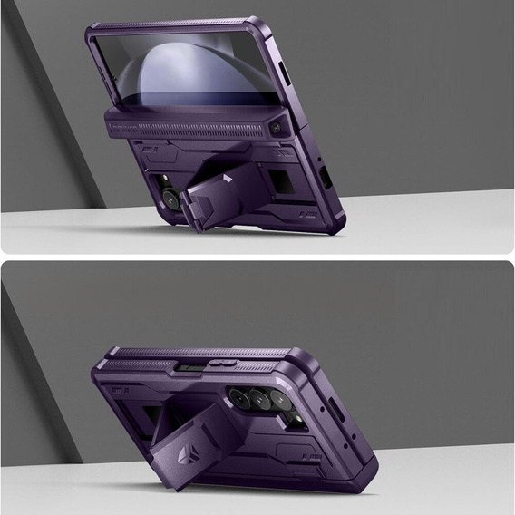 Páncélozott tok a Samsung Galaxy Z Fold 5 5G, Dexnor Full Body S-Pen Slot, lila