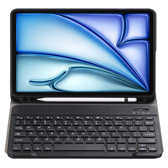 Tok + billentyűzet Apple iPad Air 11" 6 gen. 2024, Leather Pen Slot, fekete