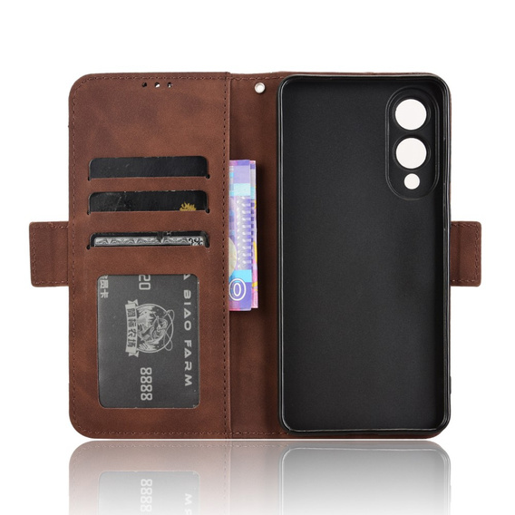Pattintható tok a Samsung Galaxy S25 Edge, Card Slot, barna