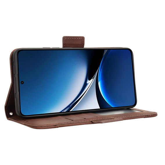 Pattintható tok a Xiaomi Poco X7 Pro 5G, Card Slot, barna