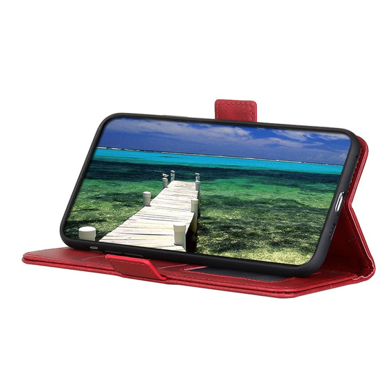 Pattintható tok a Motorola Moto G53 5G / G13 / G23, Wallet, piros