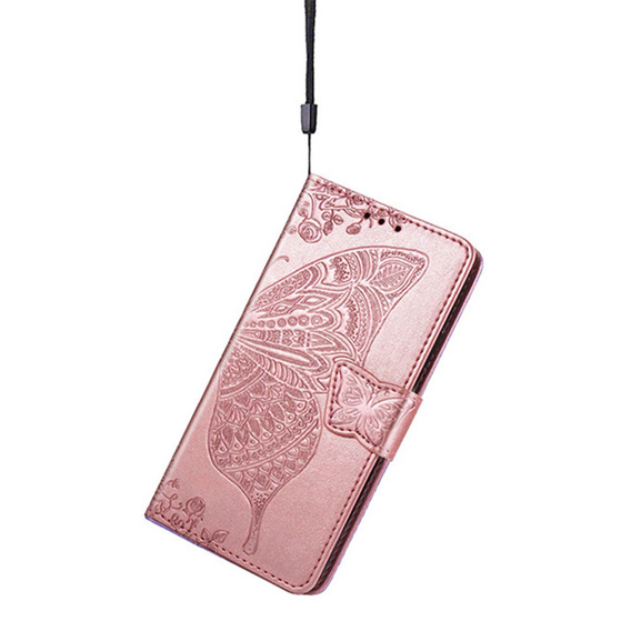 Pattintható tok a Samsung Galaxy A16, Butterfly, rózsaszín rose gold
