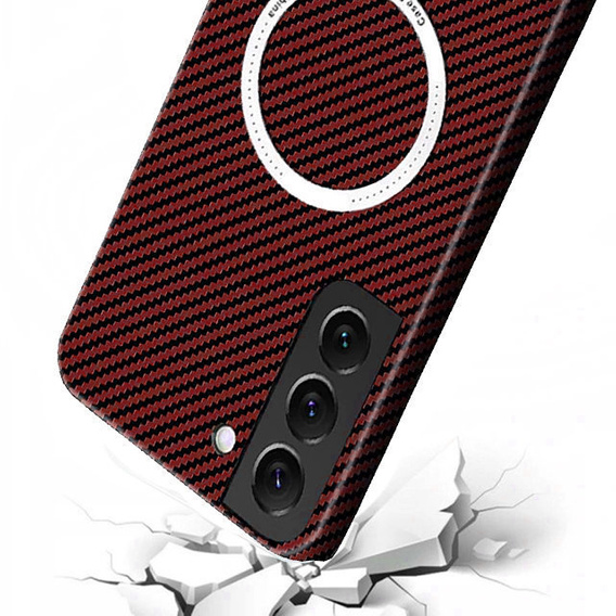 Telefontok a Samsung Galaxy S23 Plus, Magsafe Slim Carbon, piros