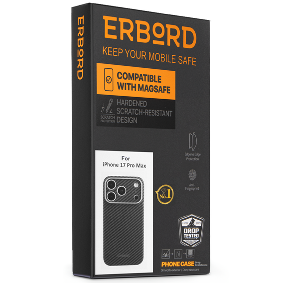 ERBORD teljes Kevlar MagSafe tok iPhone 17 Pro Max készülékhez