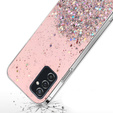 Telefontok a Samsung Galaxy M52 5G, Glittery, rózsaszín