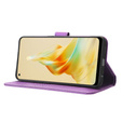 Pattintható tok a Oppo Reno8 T 4G, Wallet Smart Magnet, lila