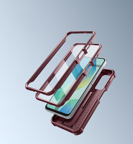 Páncélozott tok a Samsung Galaxy A16, Dexnor Full Body (Two Frames), piros