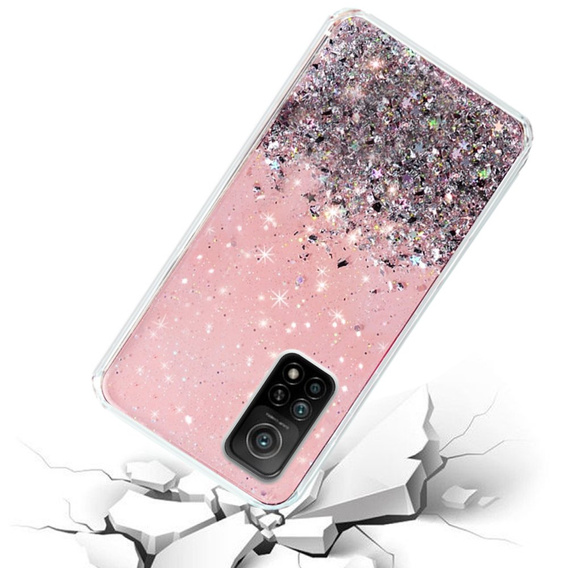 Telefontok a Xiaomi Mi 10T 5G / Mi 10T Pro 5G, Glittery, világos rózsaszín