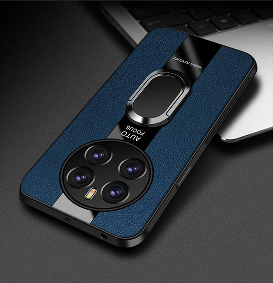 Tok Realme 12 Pro 5G / 12 Pro+ 5G, Leather Kickstand Ring, kék