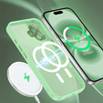 Tok iPhone 16 Plus-hoz, MagSafe, ERBORD Matt Case, világoszöld + képernyőüveg